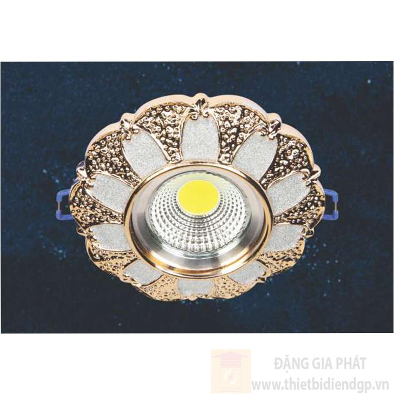 Đèn Downlight âm trần Led COB Tròn 3W, Ø110, khoét lỗ Ø60, ánh sáng trắng